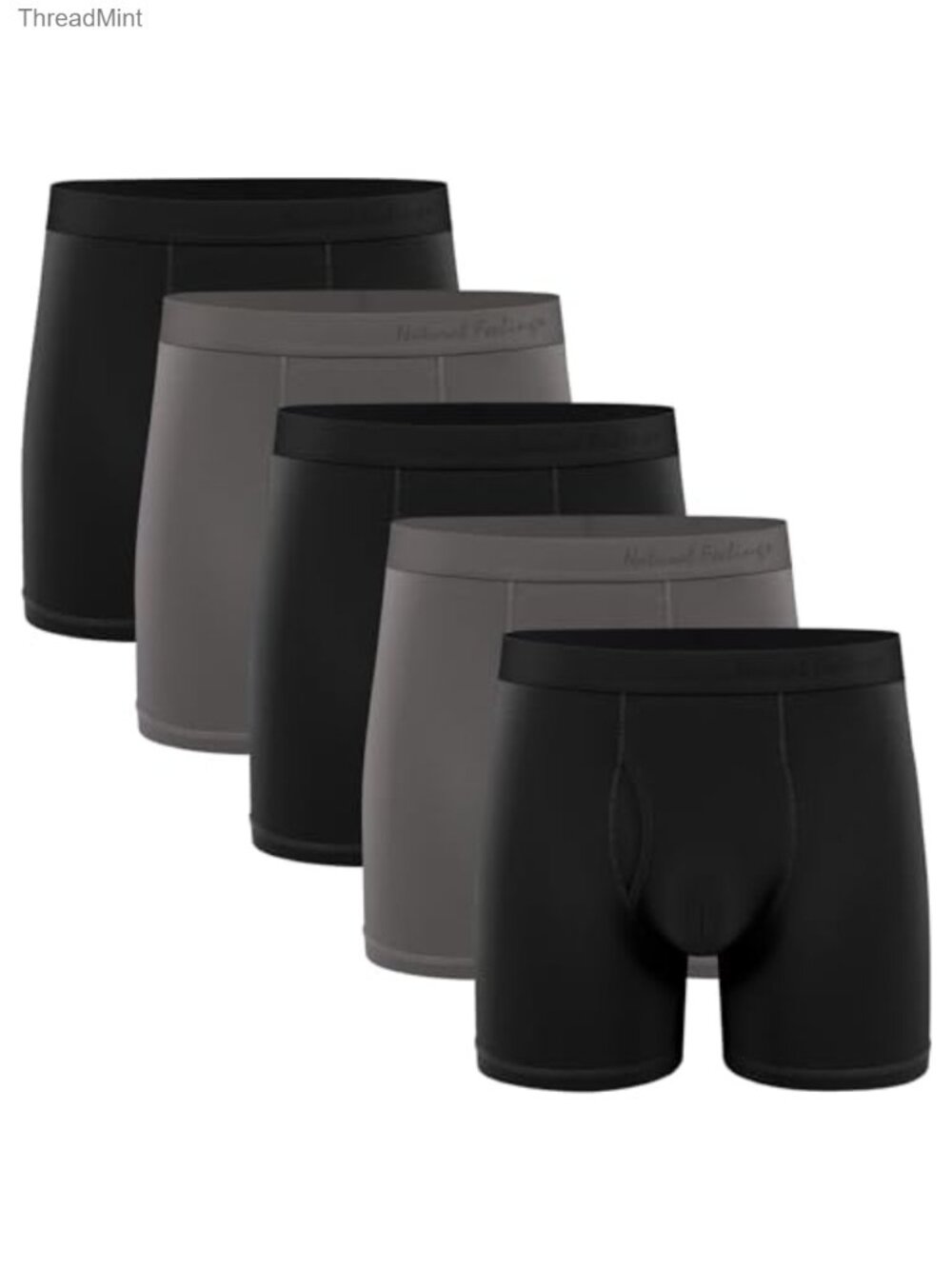 Mens Boxer Briefs 95% Cotton 5% Spandex Multi-Pack Underwear